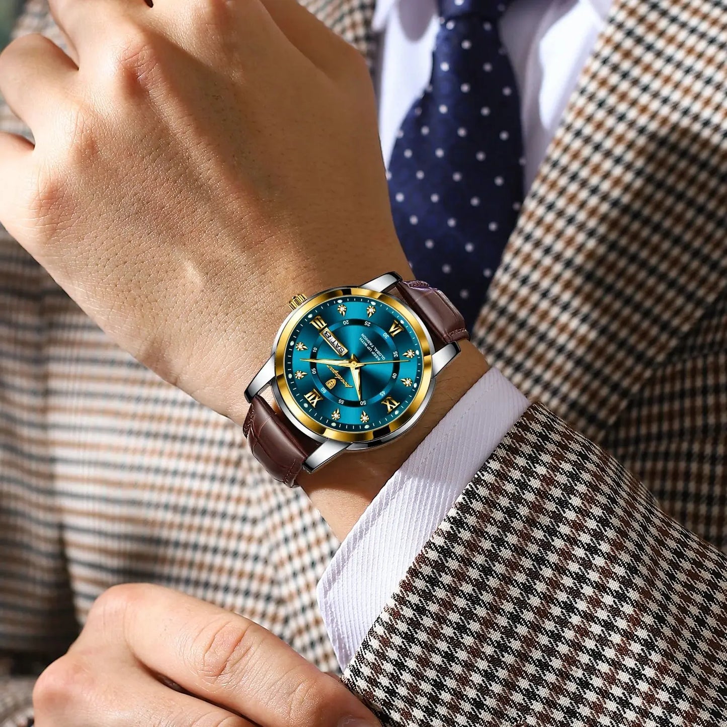 POEDAGAR Luxury Business Men Watch (montre)