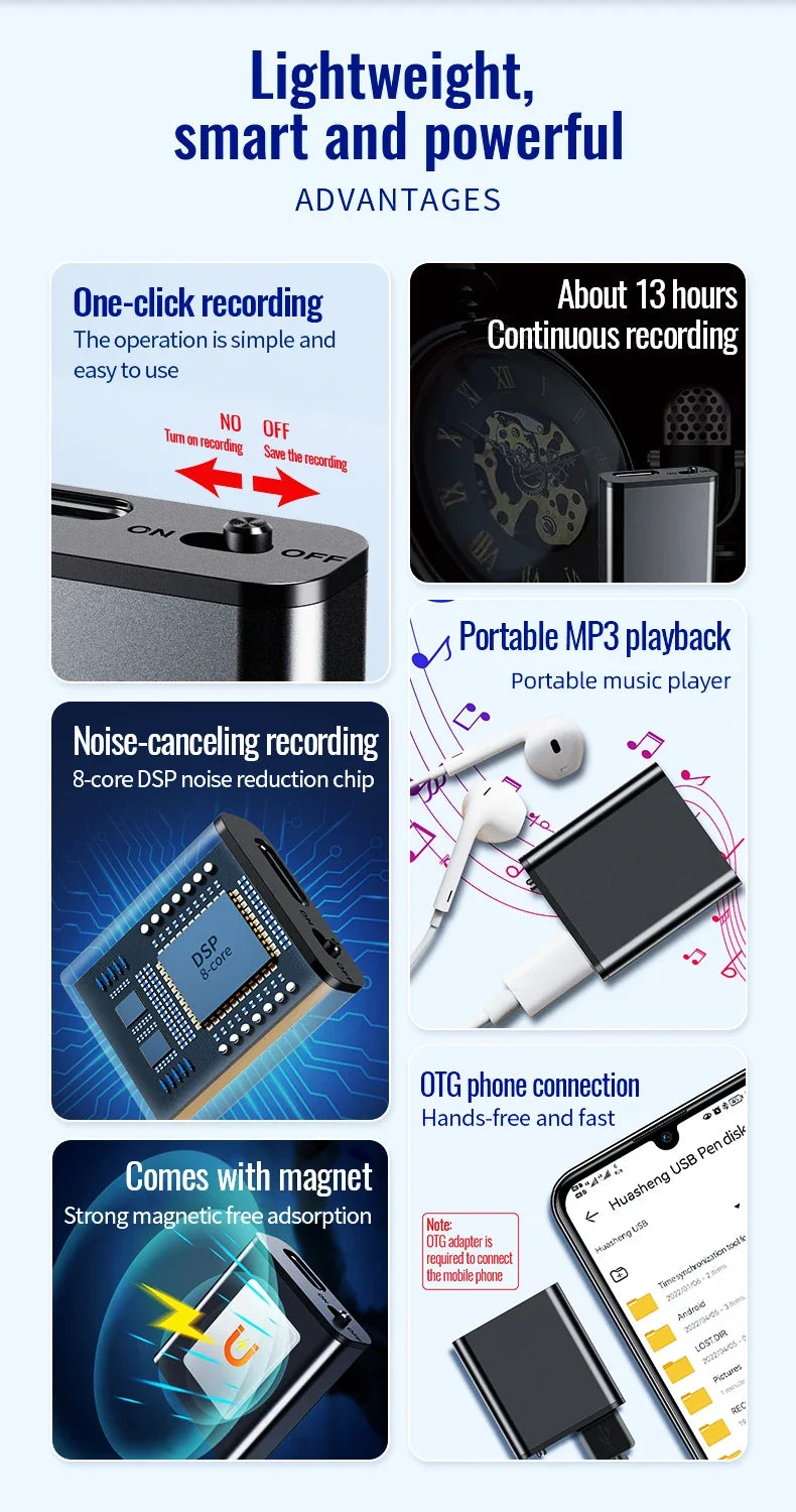 Mini Voice Recorder Portable Intelligent