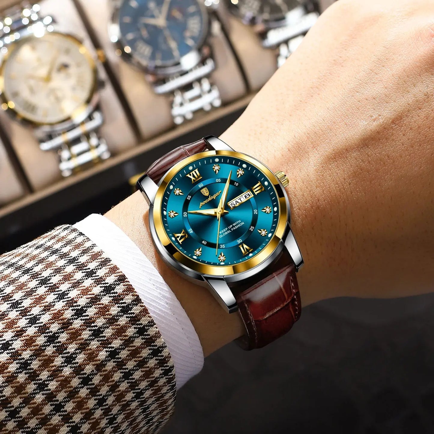 POEDAGAR Luxury Business Men Watch (montre)
